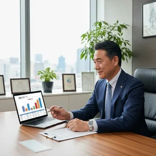 売上レポートを確認するオーナー